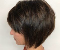 2024 Popular Rounded Tapered Bob Hairstyles with Shorter Layers