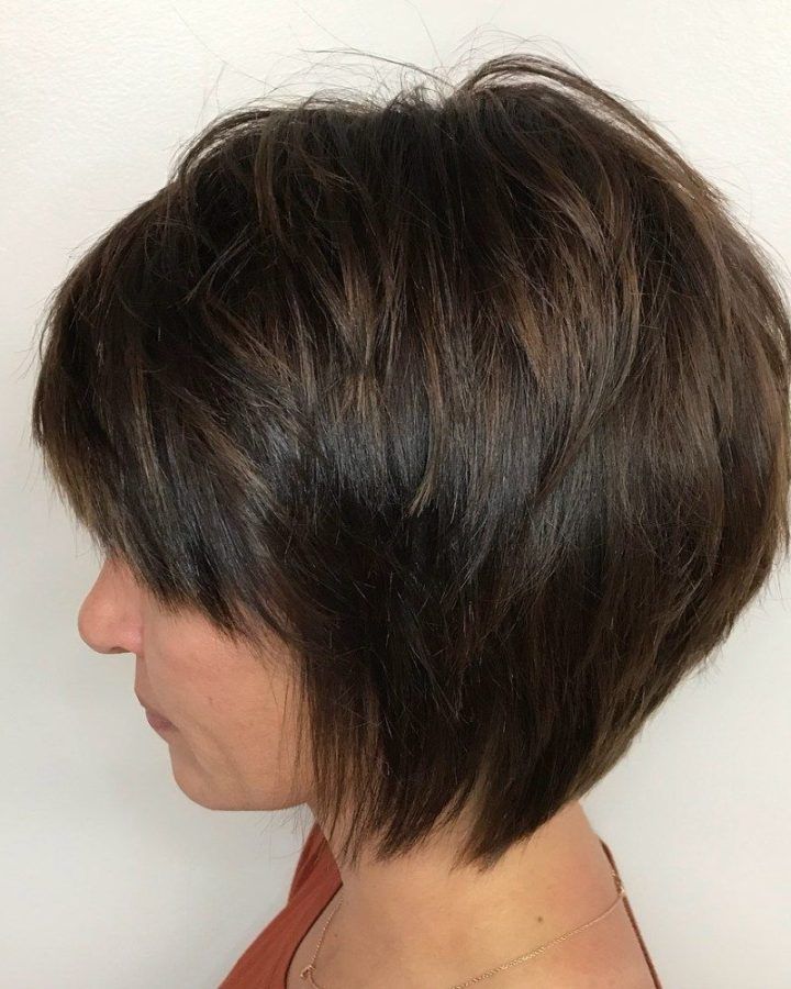 2024 Popular Rounded Tapered Bob Hairstyles with Shorter Layers