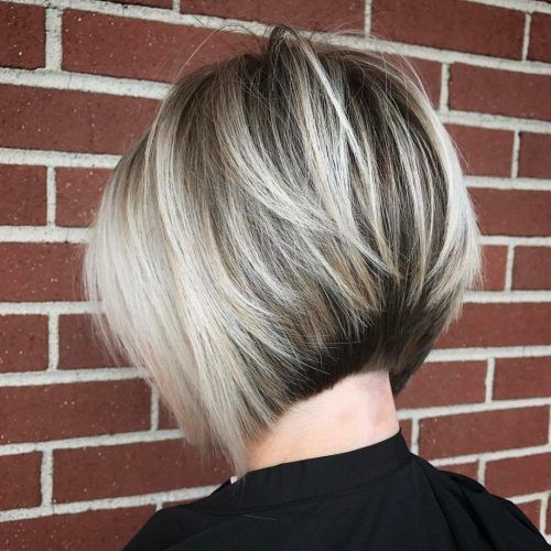 Stacked Blonde Balayage Pixie Hairstyles For Brunettes (Photo 7 of 20)