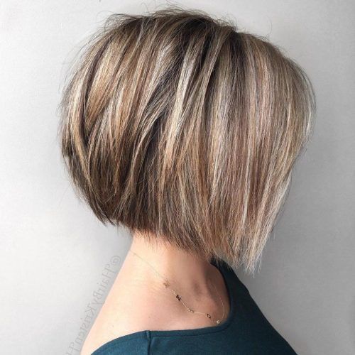 Straight Textured Angled Bronde Bob Hairstyles (Photo 1 of 20)