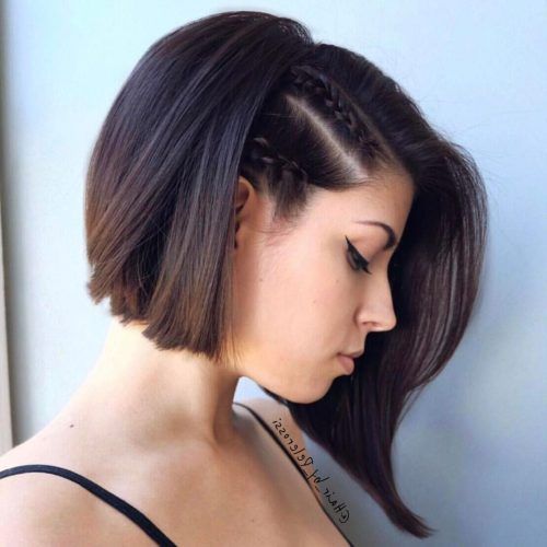 Side-Parted Braided Bob Hairstyles (Photo 18 of 20)