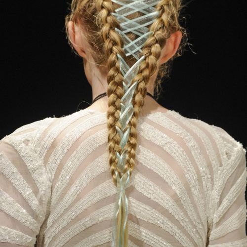 Loosely Tied Braid Hairstyles With A Ribbon (Photo 11 of 20)