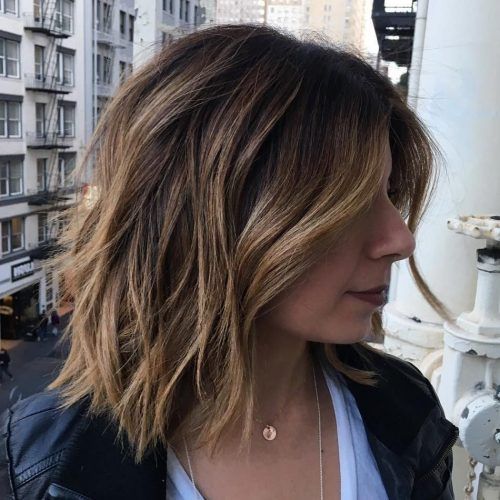 Loosely Waved Messy Brunette Bob Hairstyles (Photo 15 of 20)