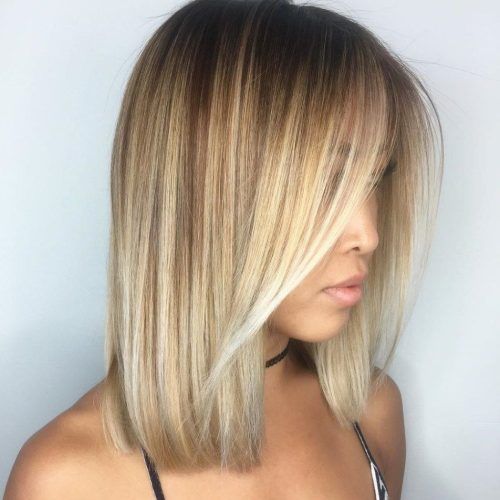 Blunt Cut White Gold Lob Blonde Hairstyles (Photo 9 of 20)