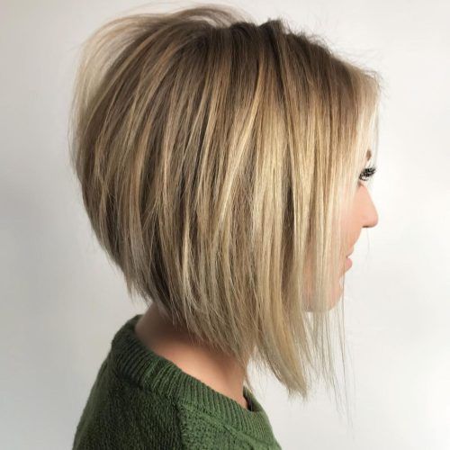 Dynamic Tousled Blonde Bob Hairstyles With Dark Underlayer (Photo 11 of 20)