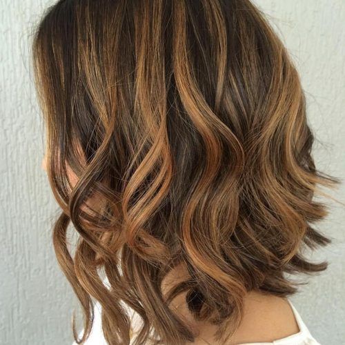 Caramel Lob Hairstyles With Delicate Layers (Photo 13 of 20)