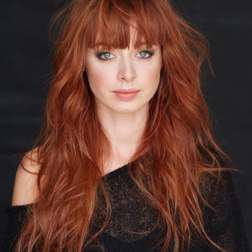 Medium-Length Red Hairstyles With Fringes (Photo 3 of 20)