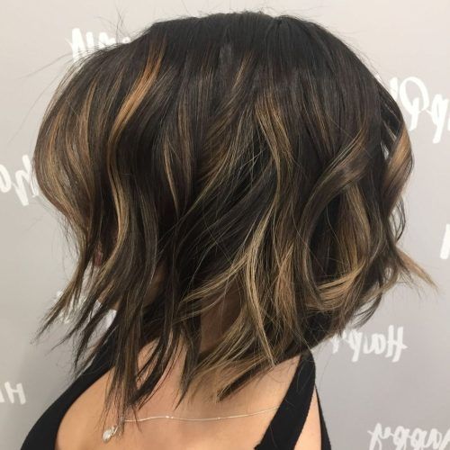 Inverted Brunette Bob Hairstyles With Messy Curls (Photo 2 of 20)