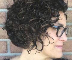 20 Best Ideas Black Wet Curly Bob Hairstyles with Subtle Highlights