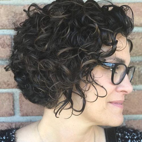 Black Wet Curly Bob Hairstyles With Subtle Highlights (Photo 1 of 20)