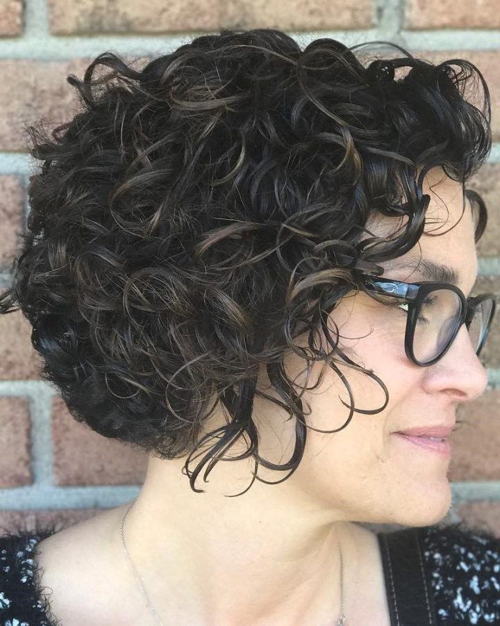 20 Best Ideas Black Wet Curly Bob Hairstyles with Subtle Highlights