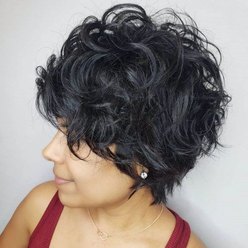 Short Black Hairstyles With Tousled Curls (Photo 2 of 20)