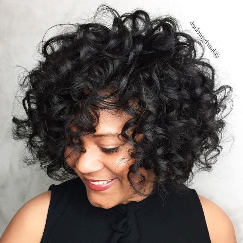 Bouncy Curly Black Bob Hairstyles (Photo 5 of 20)