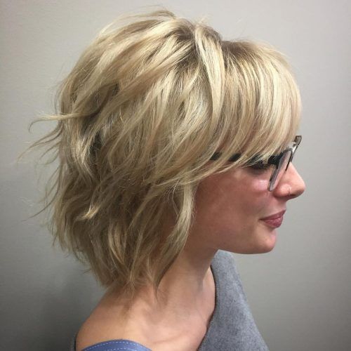Shaggy Blonde Bob Hairstyles With Bangs (Photo 2 of 20)