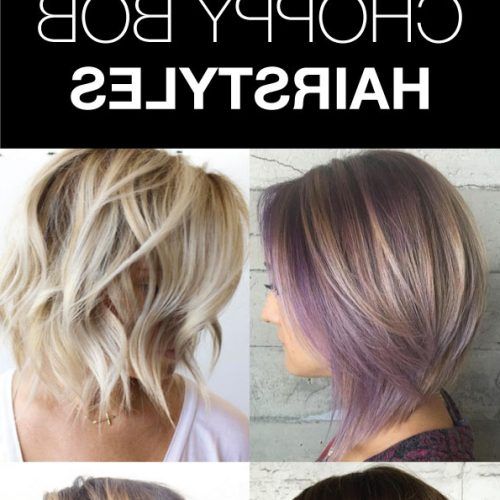 Choppy Brown And Lavender Bob Hairstyles (Photo 14 of 20)