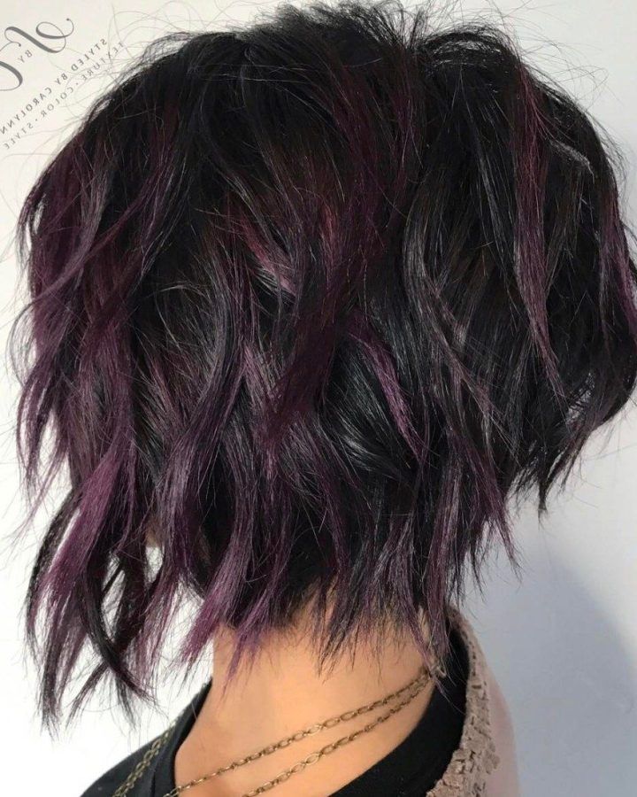20 Best Collection of Short Shag Haircuts with Purple Highlights
