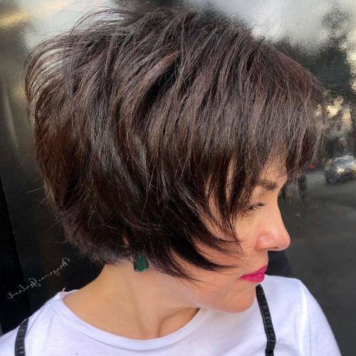 Short Chocolate Bob Hairstyles With Feathered Layers (Photo 2 of 20)