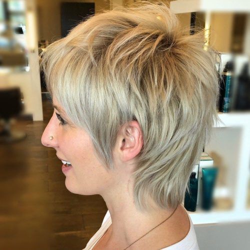 Sophisticated Wavy Ash-Blonde Pixie Bob Hairstyles (Photo 4 of 20)