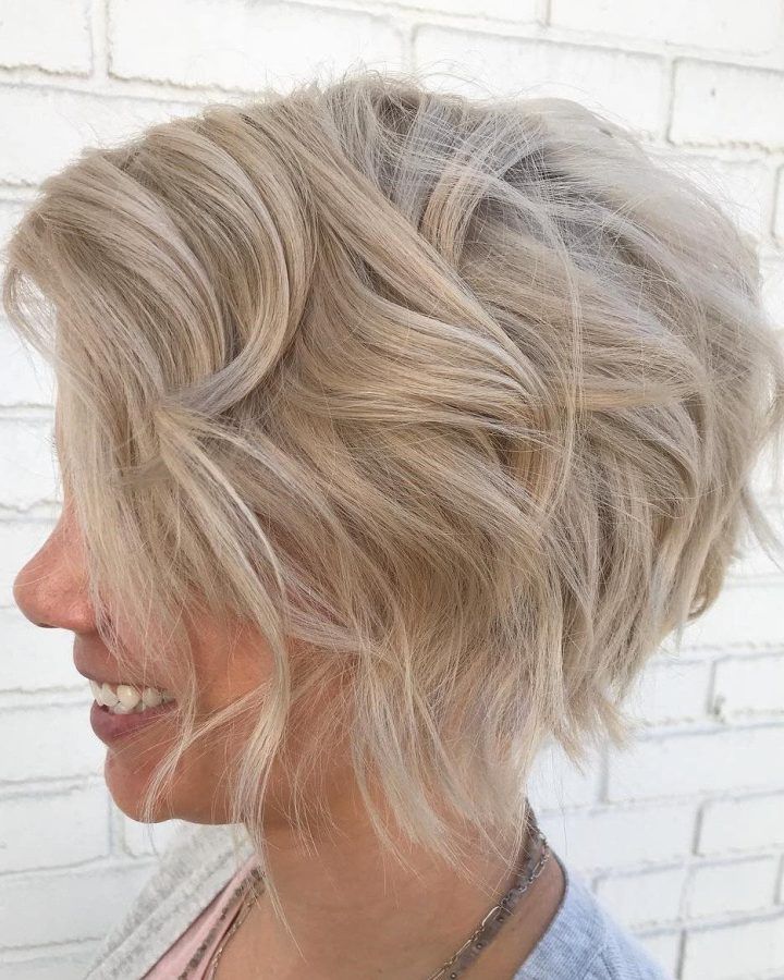 20 Inspirations Sophisticated Wavy Ash-blonde Pixie Bob Hairstyles