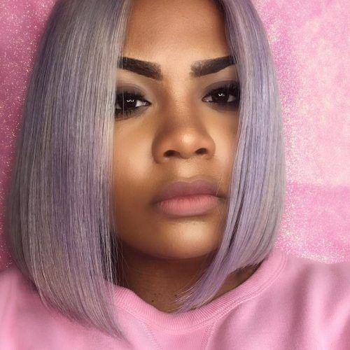 Purple-Tinted Off-Centered Bob Hairstyles (Photo 2 of 20)