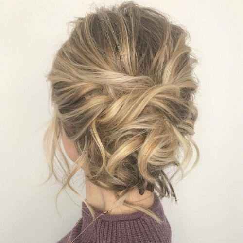 Destructed Messy Curly Bun Hairstyles For Wedding (Photo 3 of 20)