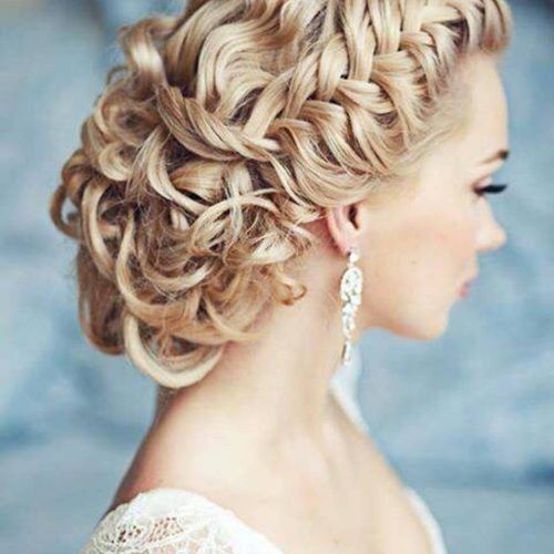 Embellished Caramel Blonde Chignon Bridal Hairstyles (Photo 19 of 20)