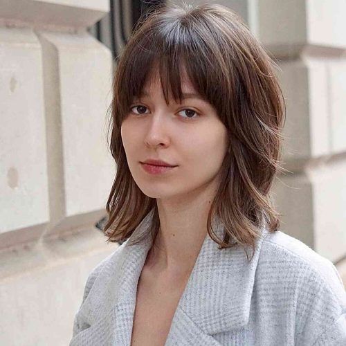 Vintage Shoulder Length Hair With Bangs (Photo 7 of 15)