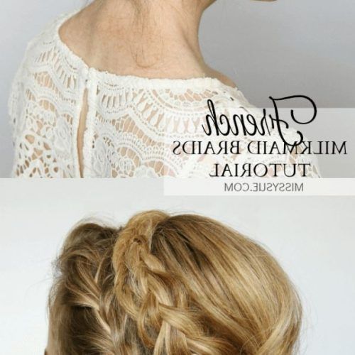 French Braid Crown And Bun Updo (Photo 5 of 15)