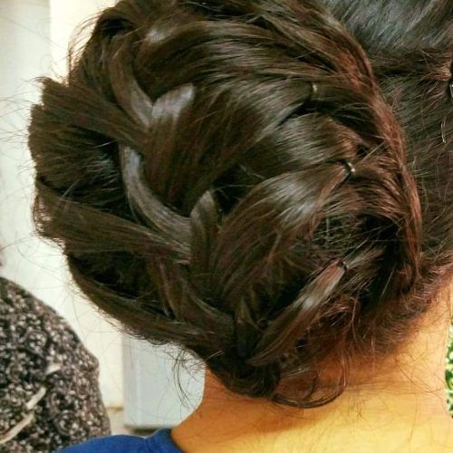 Diagonal Braid And Loose Bun Hairstyles For Prom (Photo 19 of 20)