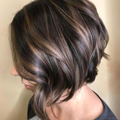 Inverted Brunette Bob Hairstyles With Feathered Highlights (Photo 1 of 20)