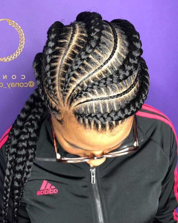 2024 Latest Thick Plaits and Narrow Cornrows Hairstyles