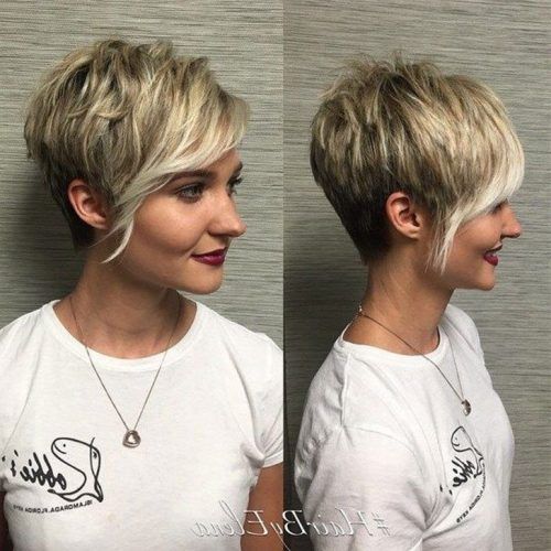 Short Choppy Side-Parted Pixie Haircuts (Photo 10 of 15)