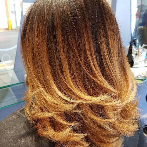 Medium Haircuts With Fiery Ombre Layers (Photo 1 of 20)