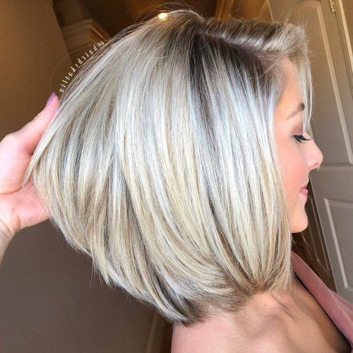 Perfect Layered Blonde Bob Hairstyles With Bangs (Photo 4 of 20)
