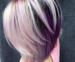 20 Collection of Medium Angled Purple Bob Hairstyles