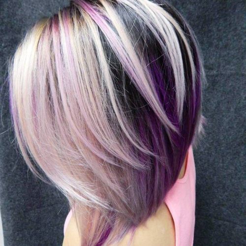Medium Angled Purple Bob Hairstyles (Photo 1 of 20)