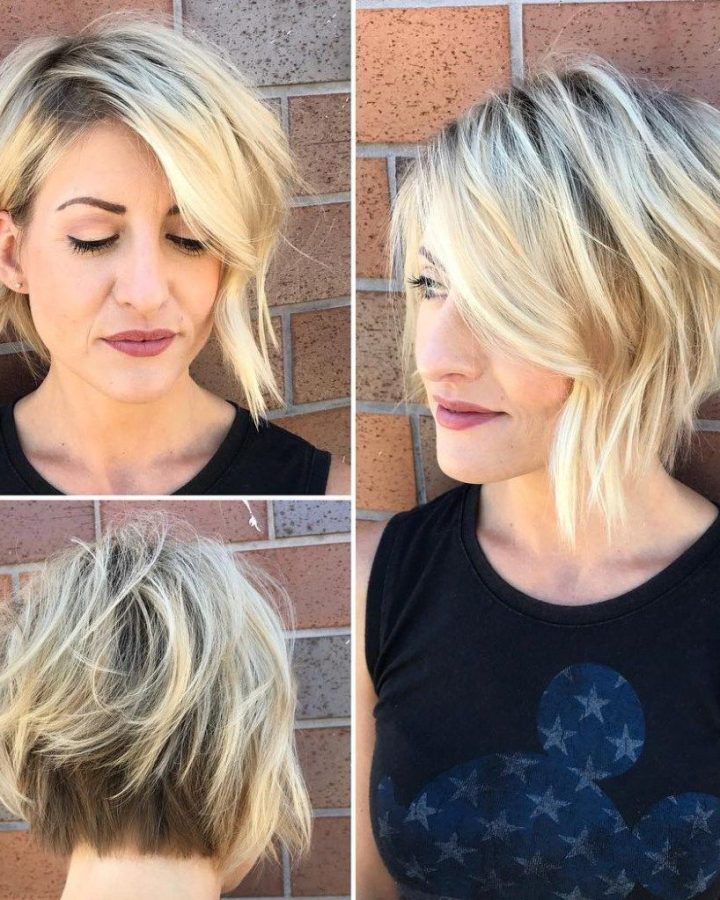 20 Best Collection of Very Short Stacked Bob Hairstyles with Messy Finish