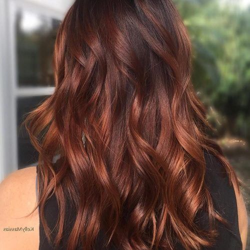 Dimensional Dark Roots To Red Ends Balayage Hairstyles (Photo 2 of 20)