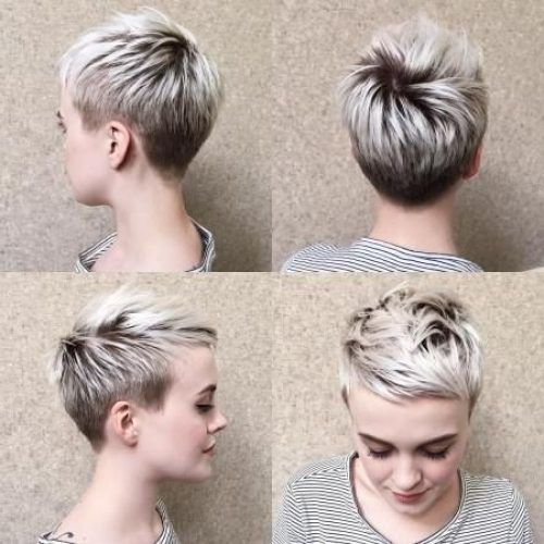 Blonde Pixie Haircuts With Short Angled Layers (Photo 1 of 15)
