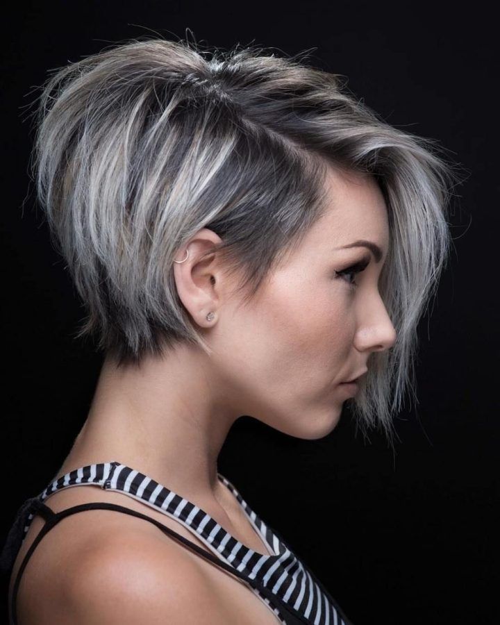 2024 Popular Stacked Pixie-bob Hairstyles with Long Bangs