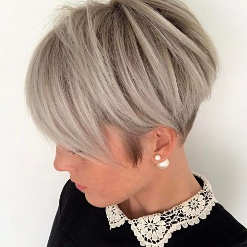 Ash Blonde Pixie Hairstyles With Nape Undercut (Photo 1 of 20)
