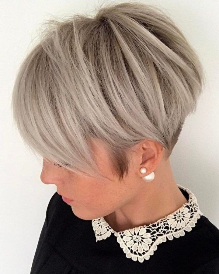 20 Best Collection of Ash Blonde Pixie Hairstyles with Nape Undercut