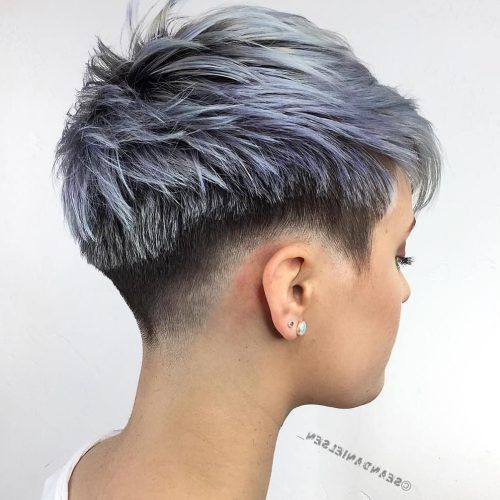 Edgy Purple Tinted Pixie Haircuts (Photo 4 of 20)