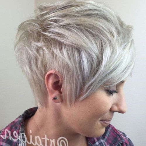 Edgy Ash Blonde Pixie Haircuts (Photo 17 of 20)