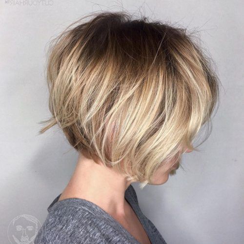 Stacked Blonde Balayage Pixie Hairstyles For Brunettes (Photo 9 of 20)