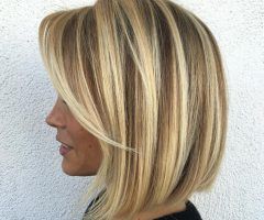 20 Collection of One-length Balayage Bob Hairstyles with Bangs