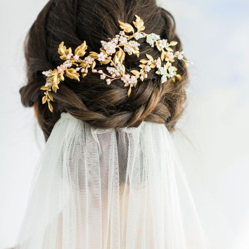 Bridal Chignon Hairstyles With Headband And Veil (Photo 15 of 20)