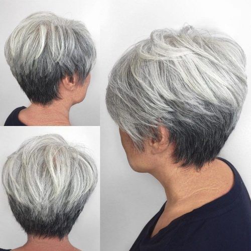 Tapered Gray Pixie Hairstyles With Textured Crown (Photo 6 of 20)