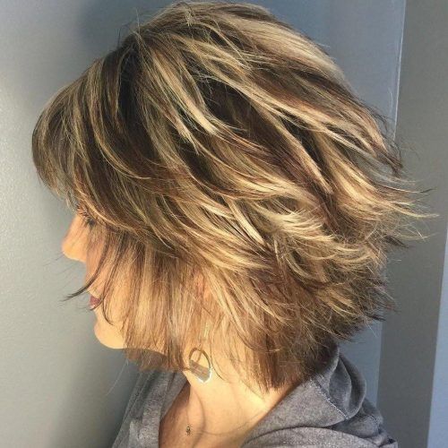 Golden-Bronde Bob Hairstyles With Piecey Layers (Photo 11 of 20)