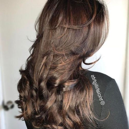 Long Layered Brunette Hairstyles With Curled Ends (Photo 6 of 20)